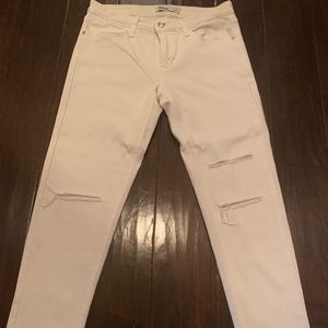 Just Black White Jean cropped
